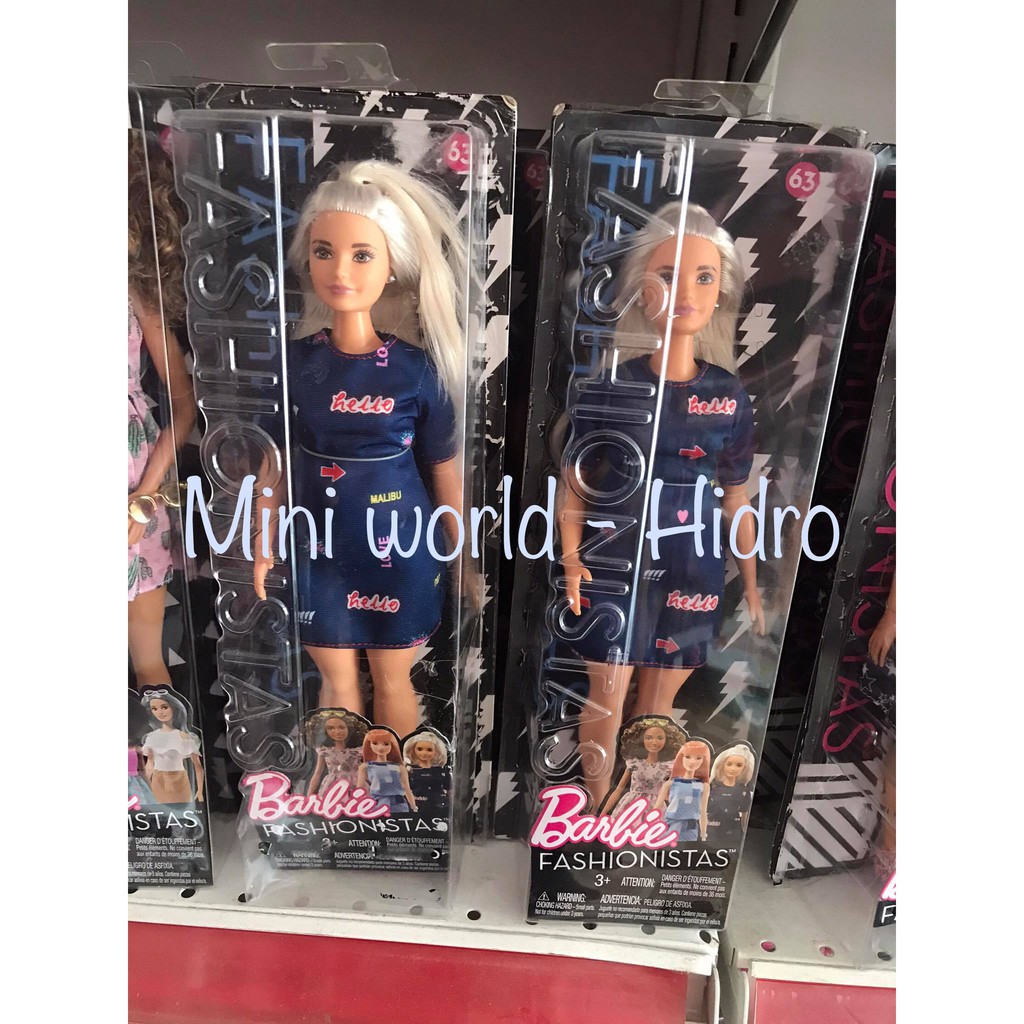Búp bê Barbie fashionistas body curvy mập chính hãng #63