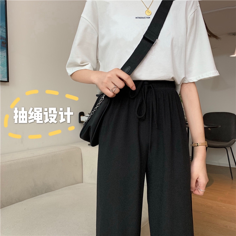 SUXI Quần 9 Tấc Nữ Lưng Cao Thời Trang Hàn