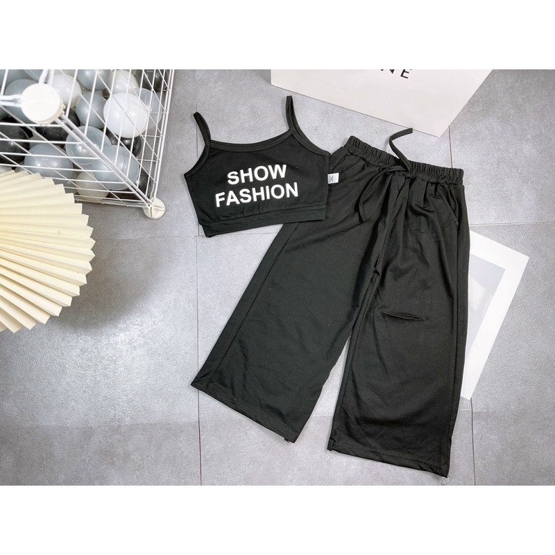 Set show fashion ống suông cho bé gái 12-24kg