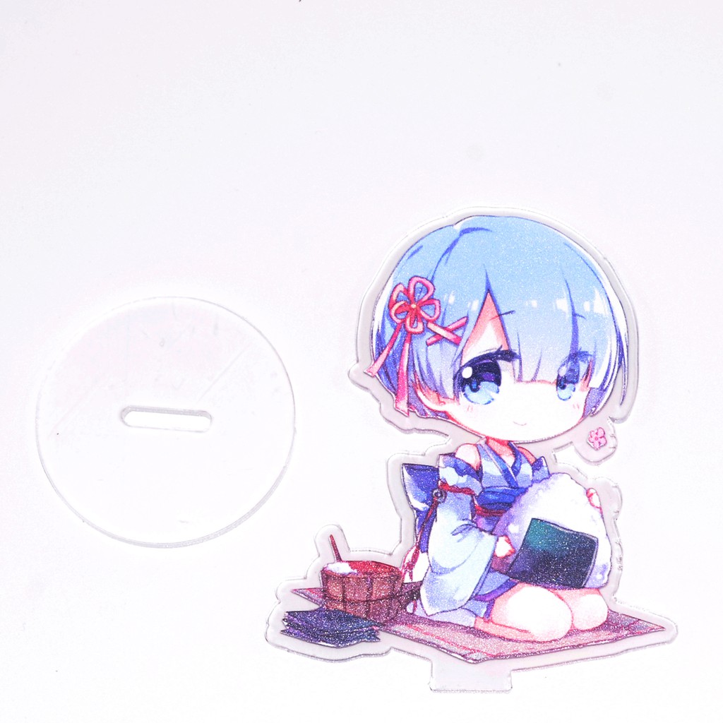 [thanh lý bán lỗ]Standee Tượng Mica Anime chibi 10cm - Re:Zero [AAM] [PGN20]