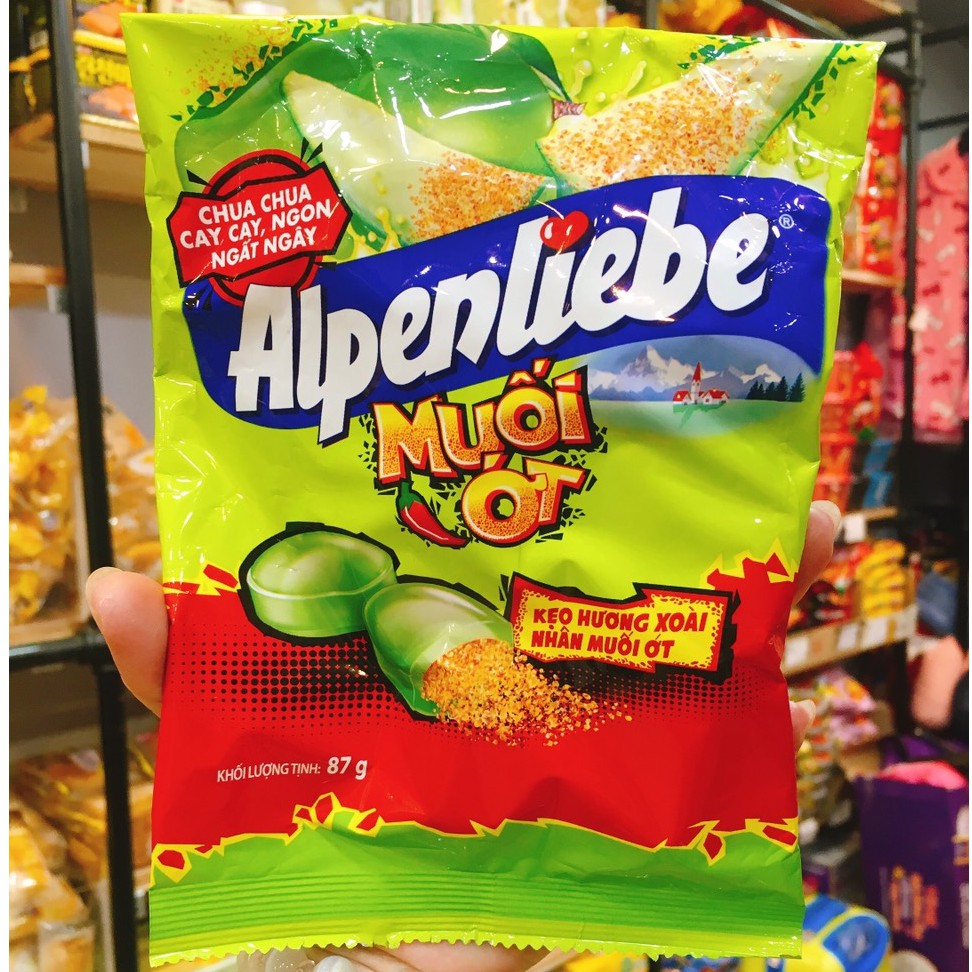 Kẹo Alpenliebe hương xoài muối ớt gói 30-32 viên