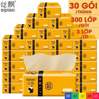 Giấy Sipiao ( gấu trúc) dai COMBO 5 GÓI, 10 GÓI, 30 GÓI, loại 1 kích thước lớn, 3 lớp, siêu dai