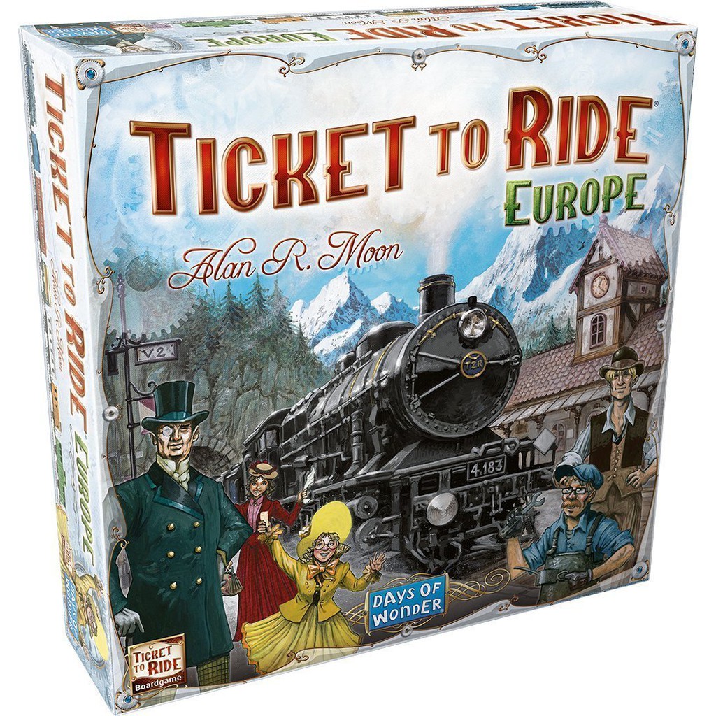 Boardgame thẻ bài hay Ticket to Ride - Europe bản tiếng anh English