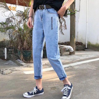 Quần Baggy Jeans In Chữ_Xưởng May Quang Anh