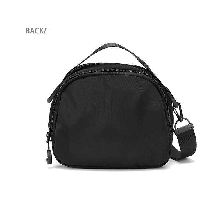 Túi Nam Đeo Chéo Mini Nhỏ Gọn LEO SHOP Màu Đen KT 16x13x6 Cm Vải Oxford Cao Cấp Trượt Nước T12