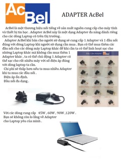 Bộ cấp nguồn - Adaptor Acbel ADD007 65W