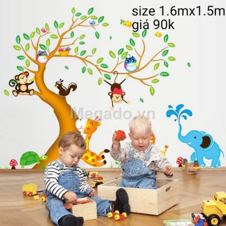 Decal dán tường vườn thú 3