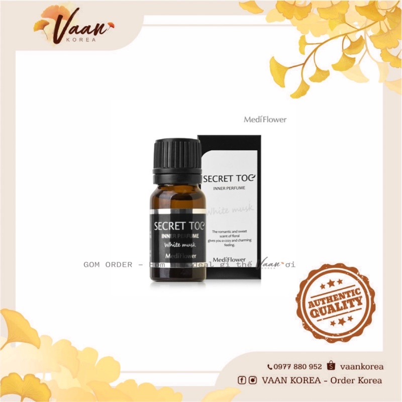 Tinh dầu nước hoa MediFlower SECRET TOC Perfume White Mush | BigBuy360 - bigbuy360.vn