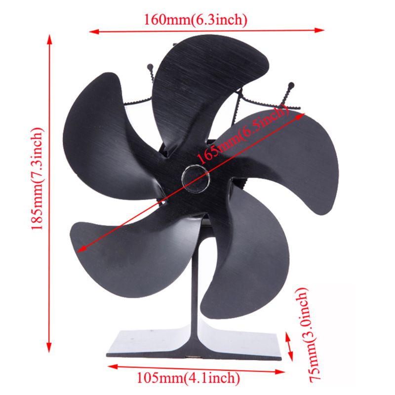 Quạt Lò Sưởi 5 Cánh Không Ồn Thân Thiện Với Môi Trường