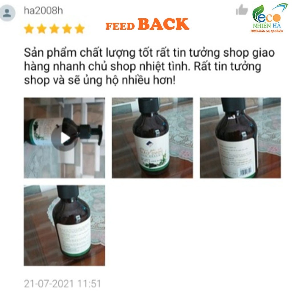 Dầu gội ECOCARE 300ml, dầu gội bưởi hữu cơ, dầu xả sạch gầu, giảm nấm ngứa, gãy rụng tóc