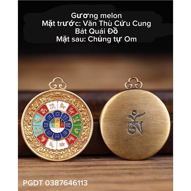 Gương melon văn thù cửu cung - trừ hạn tam tai, kiếp sát, thái tuế