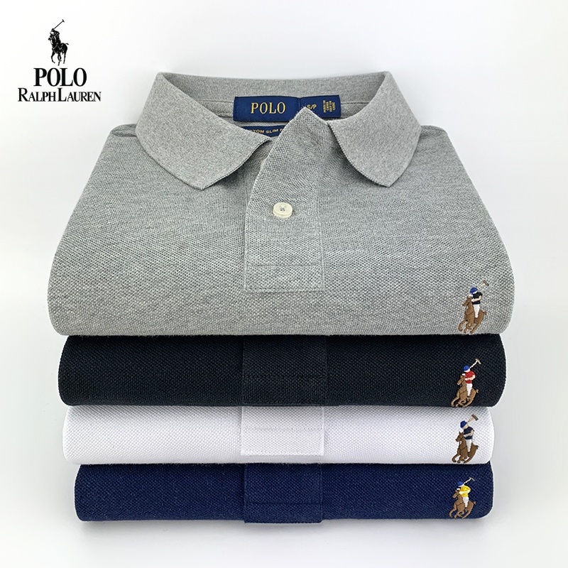 RALPH LAUREN Áo polo Tay Ngắn Cổ Bẻ Chất Liệu Cotton Thời Trang Mùa Hè Cho Nam