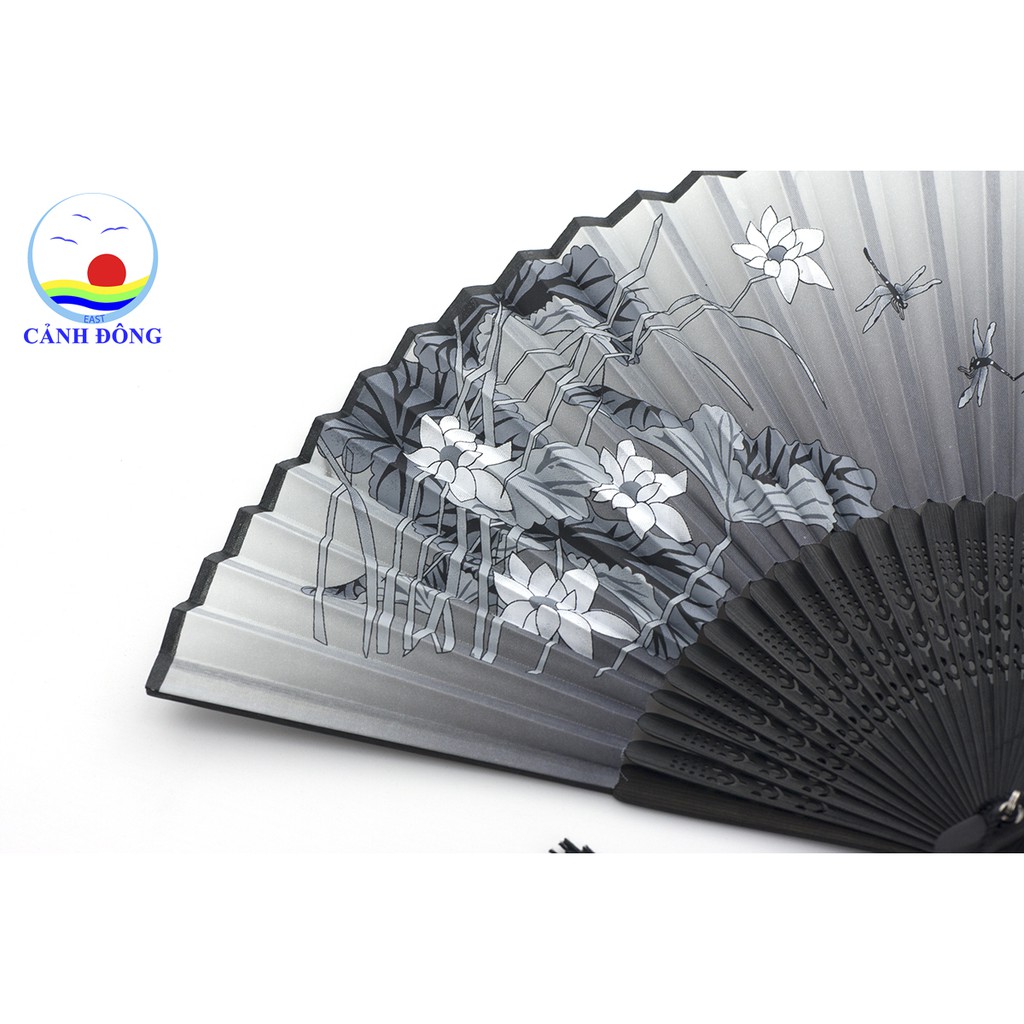 Quạt giấy NHẬT BẢN HOA SEN NỞ THANH TAO SANG TRỌNG | BigBuy360 - bigbuy360.vn
