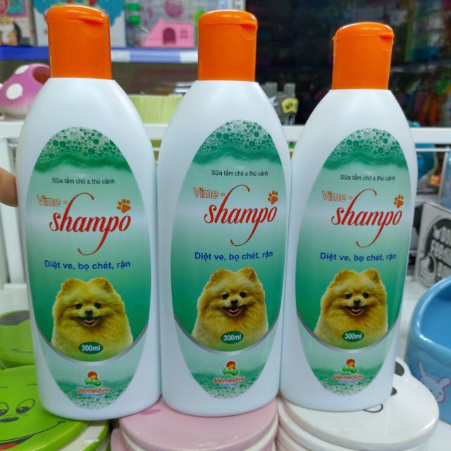 Sữa tắm trị ve rận bọ chét trên chó mèo và thú cưng Vime Shampo 300ml