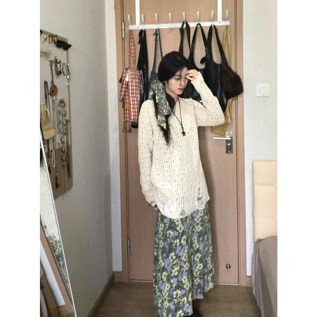 Áo sweater / Đầm Dây Hoa Khoét Rỗng 68296