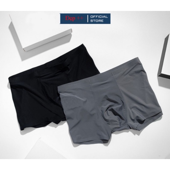 Hộp 4 sịp đùi thun lạnh, sịp boxer su đúc co giãn tốt, chất mát mặc cực kì thoải mái.