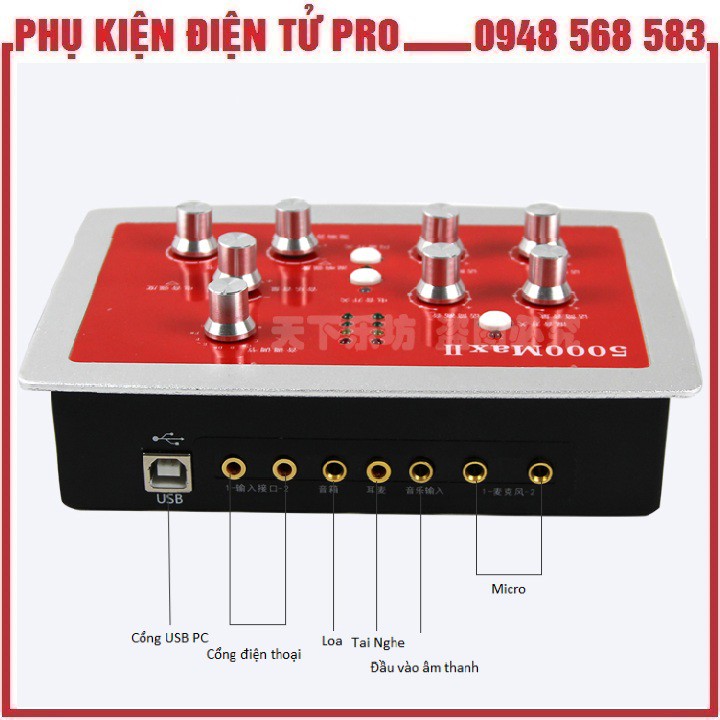 Sound Card Thu Âm Live Stream Trên Điện Thoại Thế Hệ Mới Auto Tune Hf-5000 Max Ii