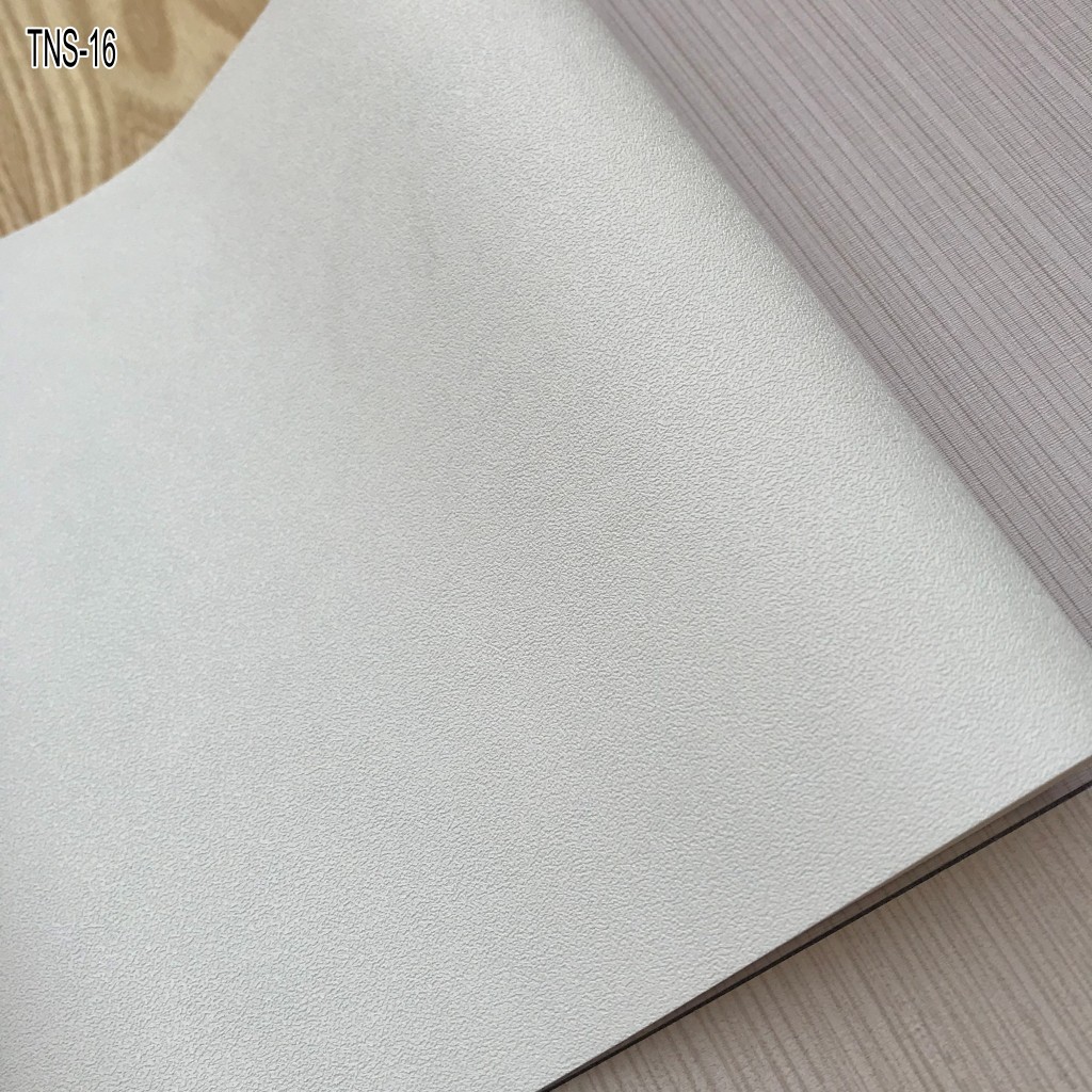 Giấy Dán Tường Màu Trắng Trơn Mịn Vân Sơn TNS16 Cho Phòng Khách, Phòng Ngủ Lụa Không Keo Khổ 53cm x 10m