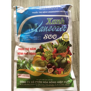 1KG MANCOZEB XANH 80WP NGĂN NGỪA NẤM BỆNH TRÊN MỌI CÂY TRỒNG.