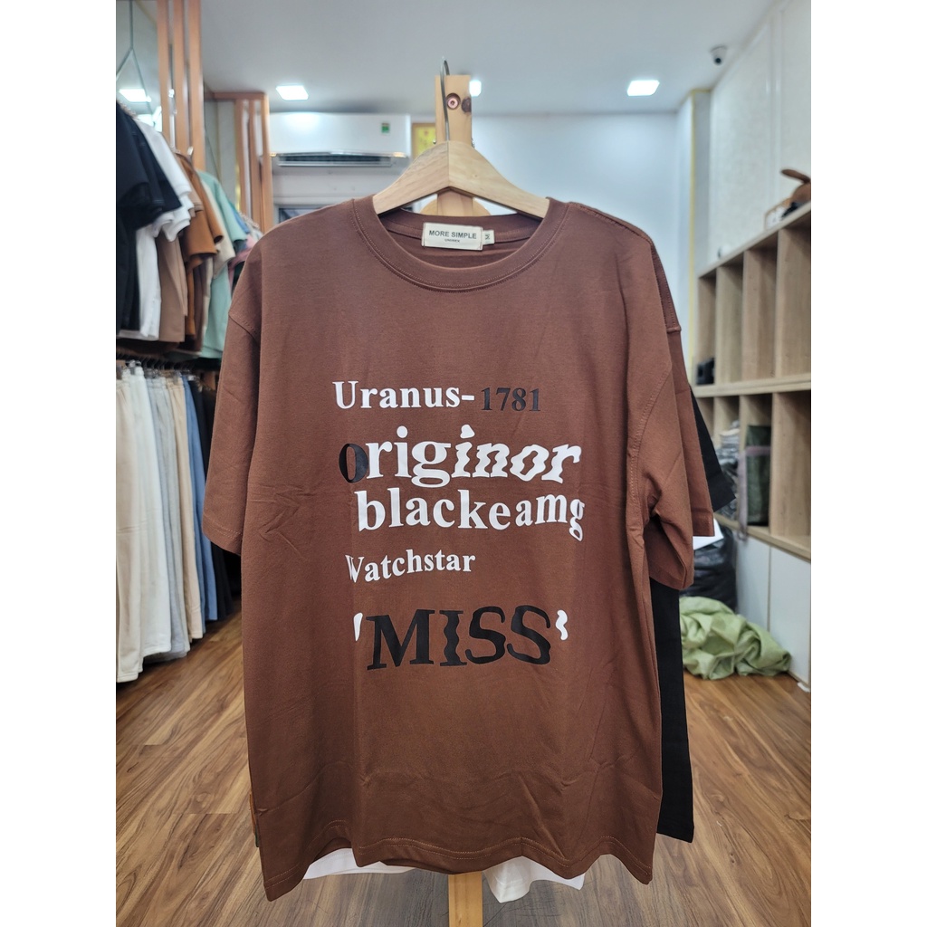 Áo Phông MISS Tay Lỡ form rộng OVERSIZE vải thun co giãn Nam Nữ Unisex - thoáng mát, không nhăn, hàng chính hãng  GIDI