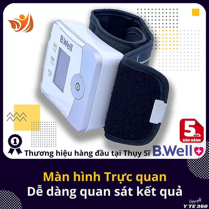 Máy đo huyết áp cổ tay điện tử tự động b.well pro 39 - bwell y tế 360