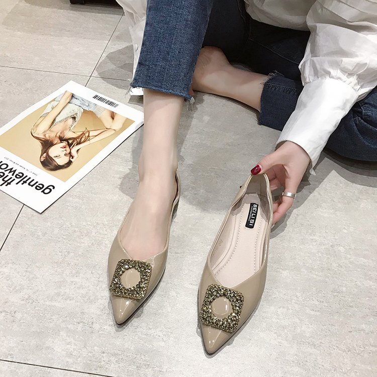 Giày Cao Gót Da Hở Ngón Kiểu Hàn Quốc Thiết Kế Thoải Mái Cho Nữ