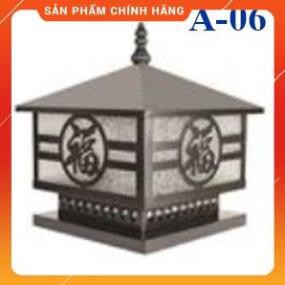 Đèn trụ cổng: Mẫu đèn trang trí ngoài trời D200mm mái trơn