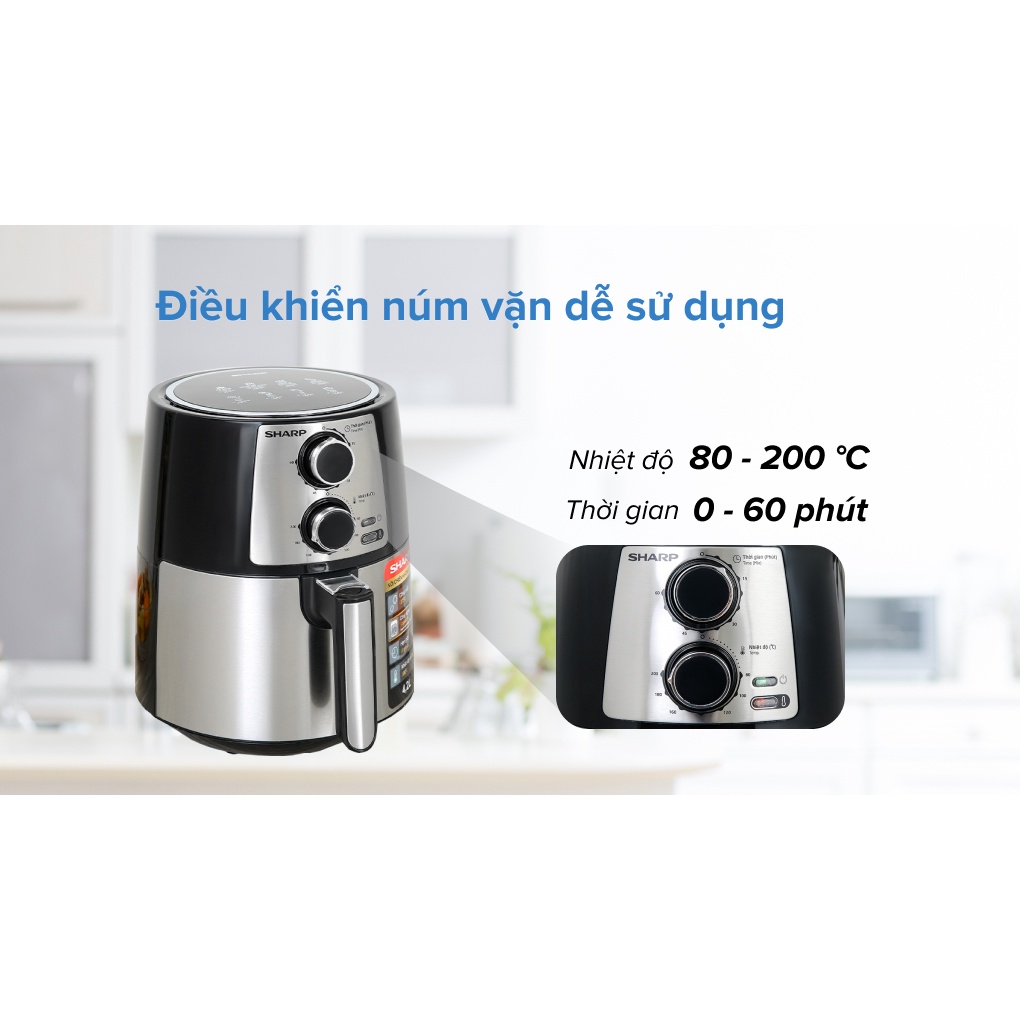 Nồi chiên không dầu Sharp KF-AF42MV-ST 3.5 lít