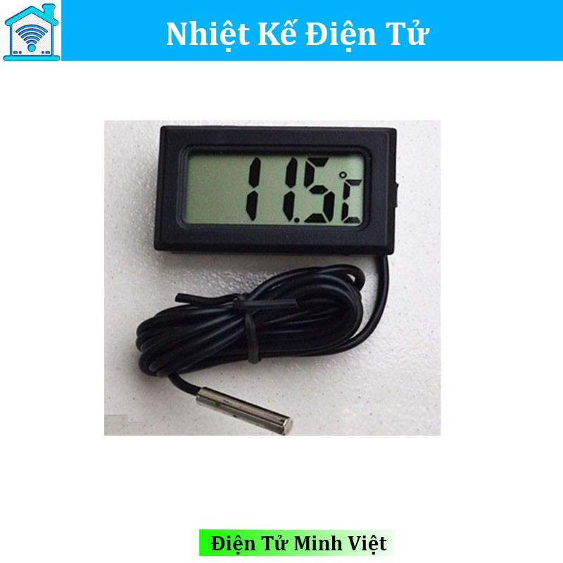 Nhiệt Kế Điện Tử Có Đầu Dò 1M Ẩm Kế Mini Đã Có Pin