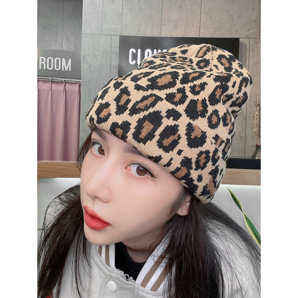 Mũ Len Họa Tiết Da Báo - Mã Số: ML11101
