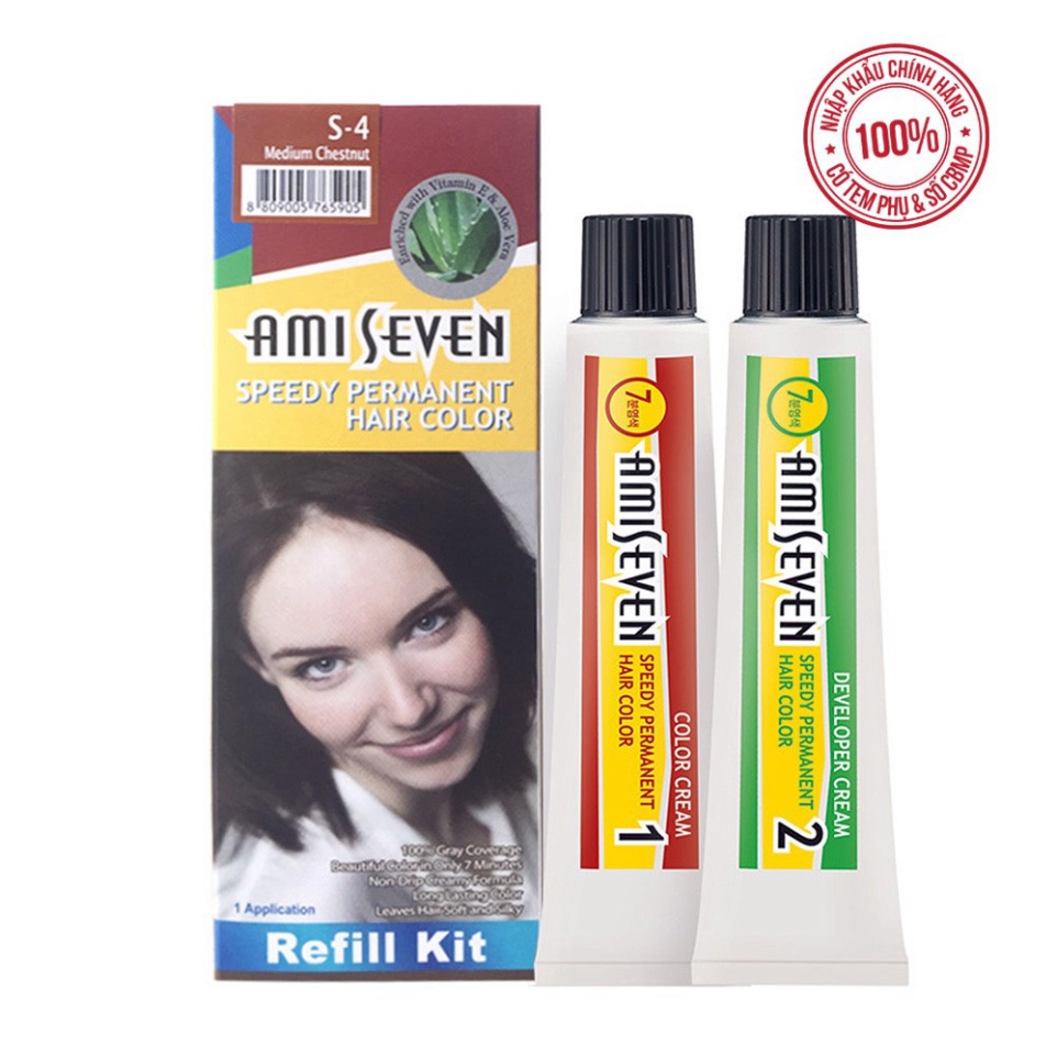 Nhuộm phủ bạc dược thảo Nhanh 7 Phút AMI SEVEN REFILL    Hàn Quốc