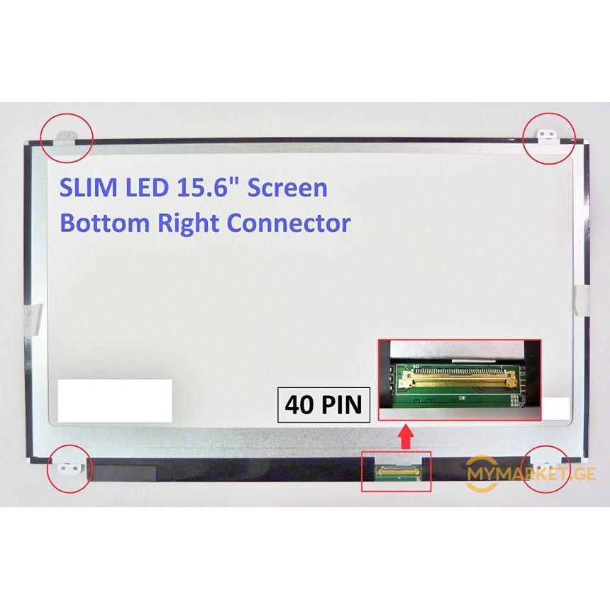 Màn hình laptop 15.6 Led Mỏng SLIM 40 Chân - 40 PIN thay thế cho laptop HP Dell Sony Samsung Acer Asus