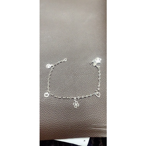 Lắc tay mắt hoa pha lê ngũ sắc bạc chuẩn NGỌC MẬU