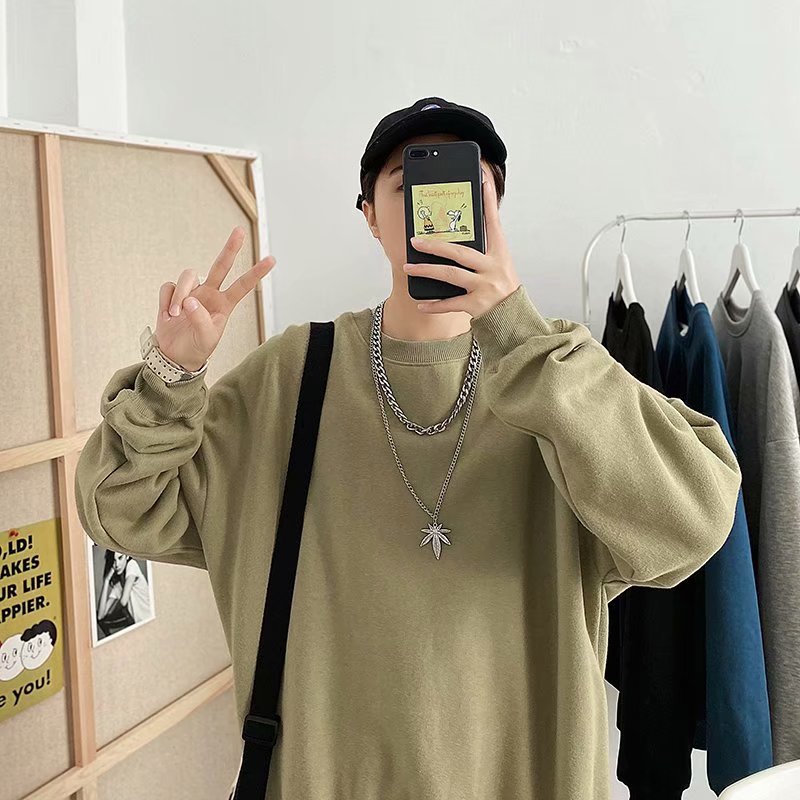 Áo Sweater dáng rộng phong cách thời trang Harajuku cho nam và nữ