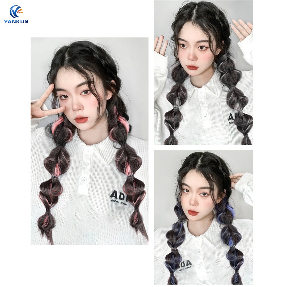 Tóc Giả Thắt Bím Đuôi Ngựa Dễ Thương Cho Nữ