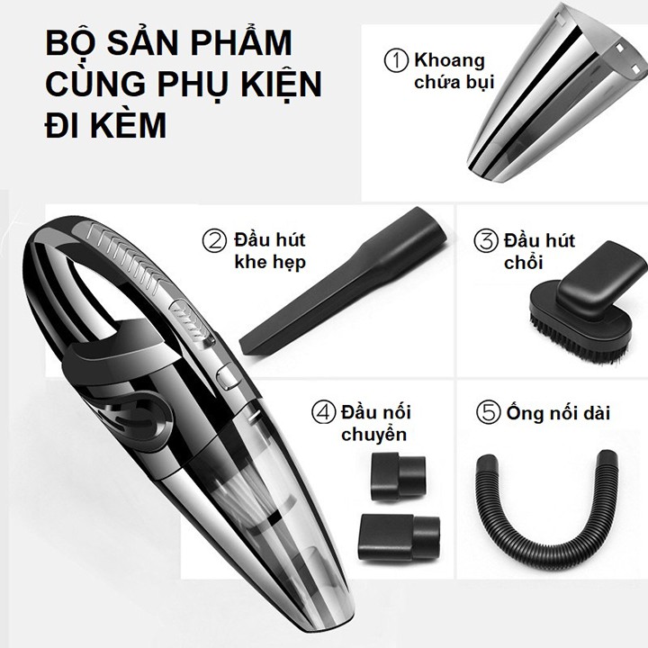 Máy hút bụi cầm tay mini không dây cao cấp bản cáp usb