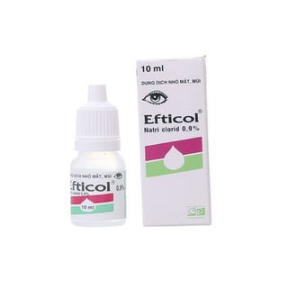 Nước muối sinh lí nhỏ mắt mũi tai efticol 0.9%