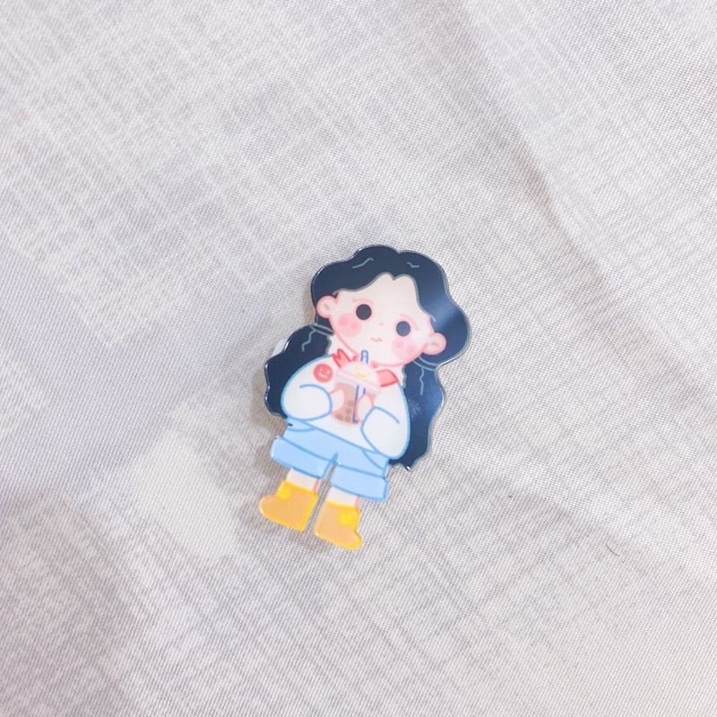 Sticker dễ thương pin cài huy hiệu áo phụ kiện gắn balo túi xách cute HTS1