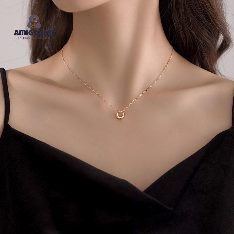 ✨✨Vòng cổ titan hình mặt tròn Full Moon