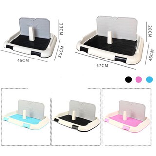 Khay vệ sinh cho chó loại đẹp có vách và cọc size lớn 67x46cm