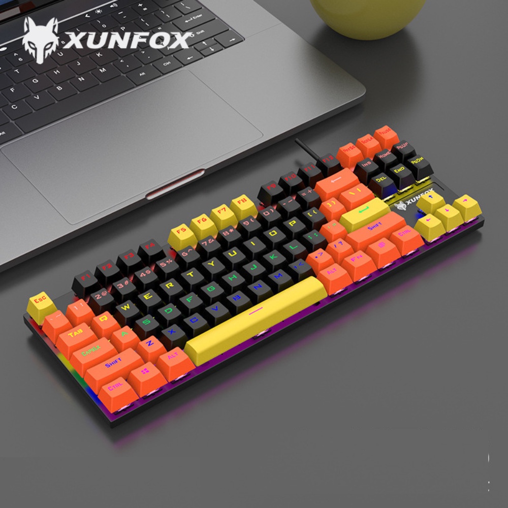 Bàn phím cơ Blue swtich K80, Kết nối dây, Đèn led RGB, Phím bấm siêu êm, Bảo hành 1 đổi 1