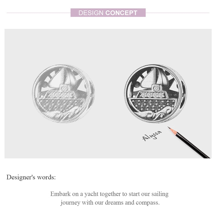 Bamoer Vòng Đeo Tay Bạc 925 Đính Đá Zircon Hình La Bàn Tròn Thời Trang Cho Nữ