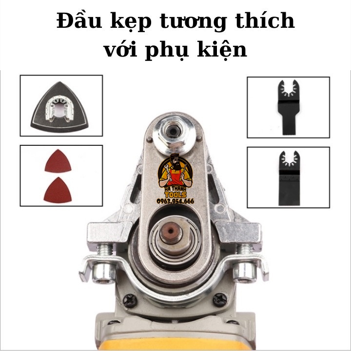 Bộ Chuyển Máy Mài Thành Máy Cắt Rung, Chà Nhám Băng M10 - Đầu Cắt Rung - Lưỡi Cắt Rung sơ cua