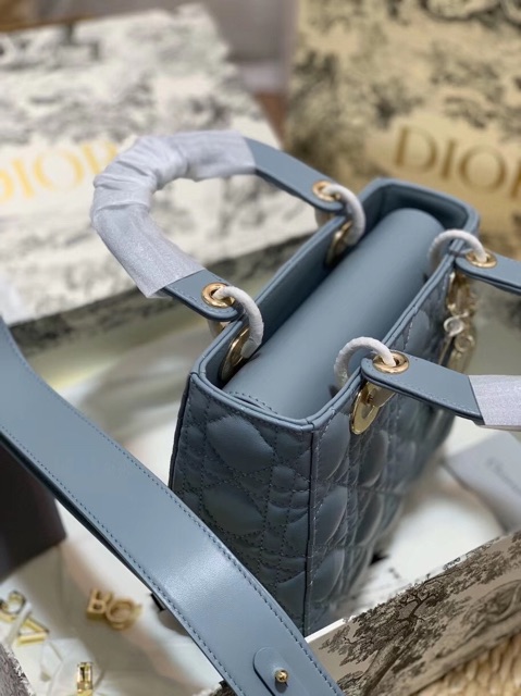 Túi Lady 5 ô màu xanh siêu cấp