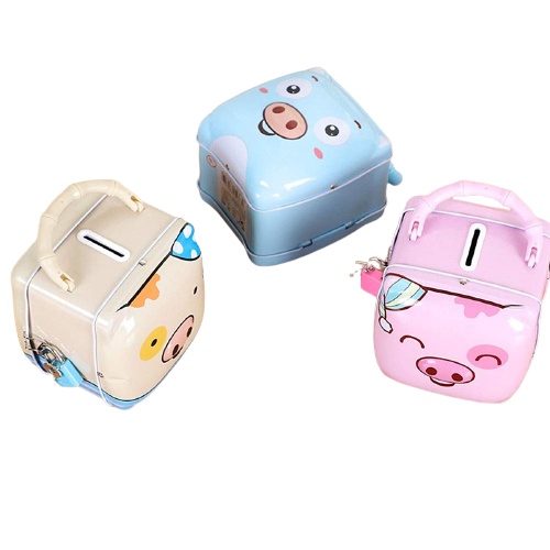 [Dạy Con Làm Giàu] Két Sắt Cho Bé Đựng Tiền Mini Hình Heo