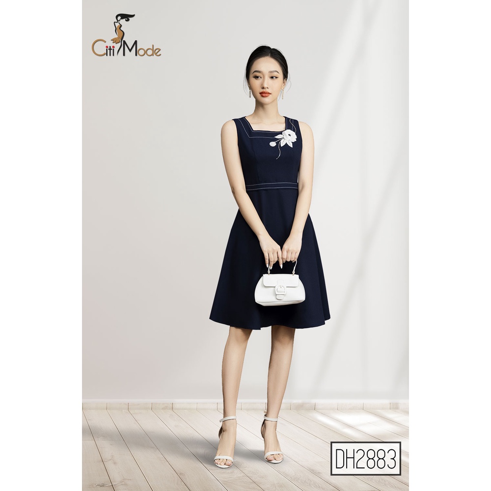 Áo vest nữ công sở xanh than cổ bẻ tay lỡ diễu chỉ V272