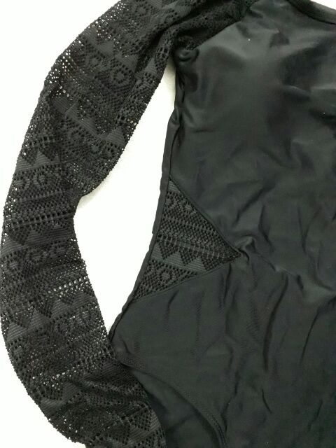 Bộ đồ bơi nữ liền mảnh phối ren cao cấp