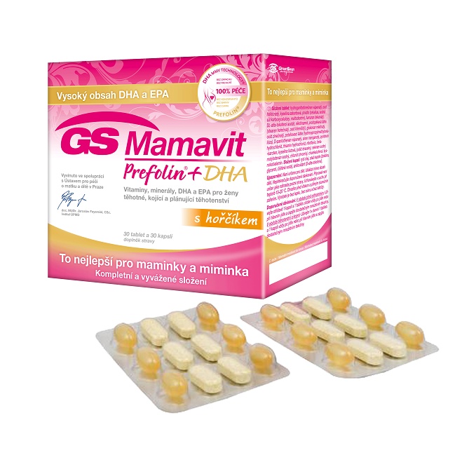 GS Mamavit Prefolin DHA EPA - Bổ sung vitamin,khoáng chất,DHA,EPA cho phụ nữ mang thai hộp 60 viên