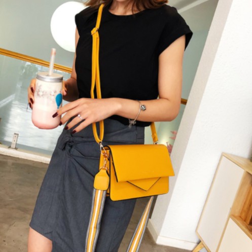 Túi Đeo Chéo Nữ Đẹp Thời Trang Hai Loại Dây Đeo Dáng Cứng Da Mềm Hàng Quảng Châu Nhiều Màu Siêu Xinh