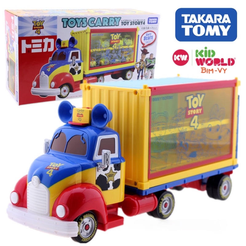 Xe mô hình Tomica Box Tải Disney Motors Toy Story 4 Carry 133629.